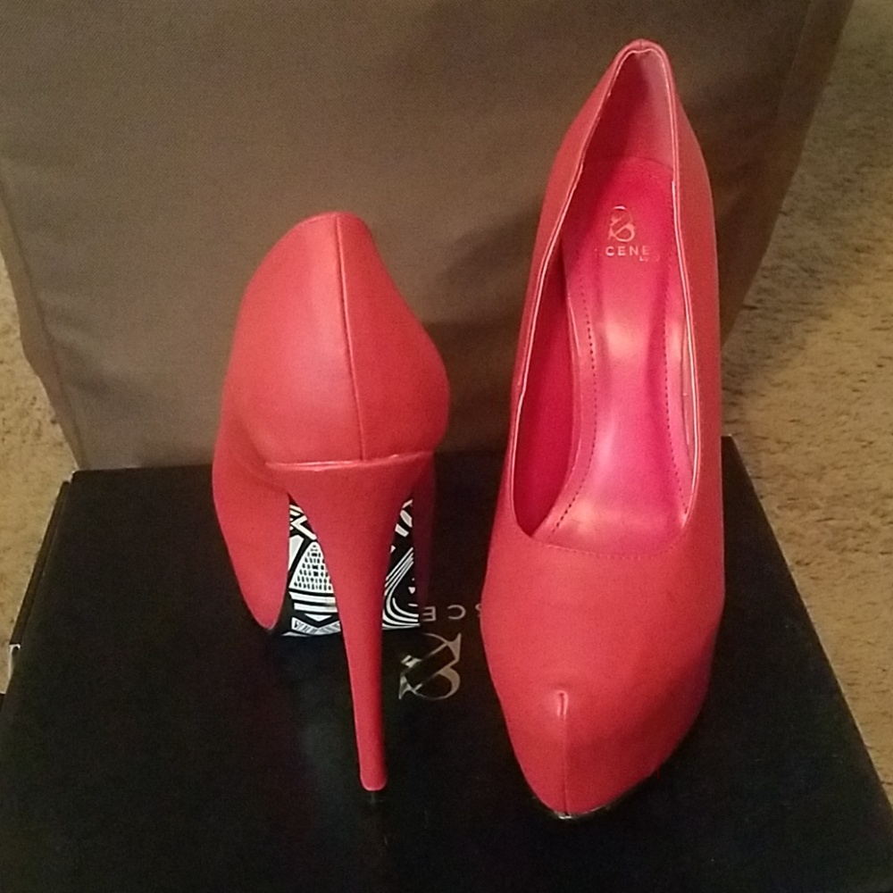 Red Platform Heels - image 4